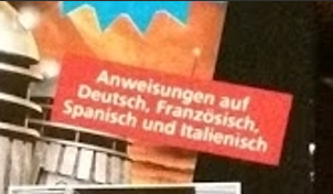 There were five different coding formats for the video game DALEK ATTACK. Oddly, the boxes for all these have this statement in German printed on them. Why only in German? And do print versions of these four translated instructions exist?