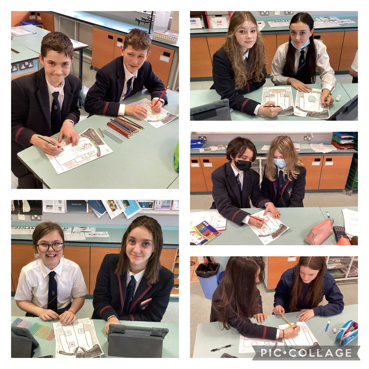 BiologyWHS's tweet photo. Year 9 Biology students have been putting the finishing touches to their lab coat designs illustrating Food & Food Waste for Baylab's Lab Coat competition #labcoatcomp22 https://t.co/ySIjSIQpYc