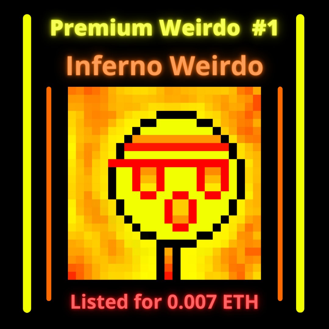 CryptoWeirdoz's tweet photo. Introducing first Premium Weirdo:
 The INFERNO WEIRDO 🔥 https://t.co/JuEWid0M2F