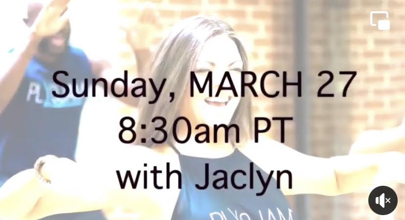 PlyoJam's tweet photo. THIS SUNDAY! Lace up your sneakers and let’s go! Join amazing instructor @jaclynmarfuggi for her first ever LIVE JAM—in studio PLUS live stream = MASSIVE DANCE PARTY!If you’re in LA, join Jaclyn in studio at 8:30am at @bemav.co or join us via Livestream! 
https://t.co/kHhTxixIPh https://t.co/C2ZcBJ7vdX
