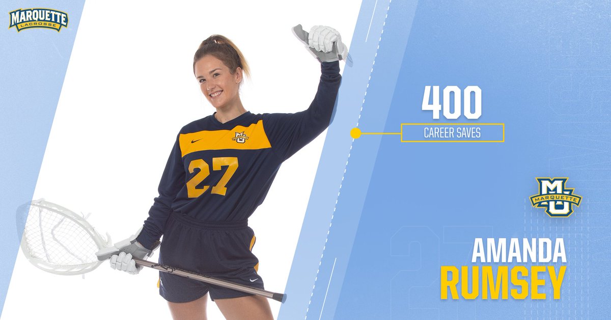 Congrats to Amanda Rumsey on reaching 4⃣0⃣0⃣ career saves on Sunday against Oregon! 

#WeAreMarquette