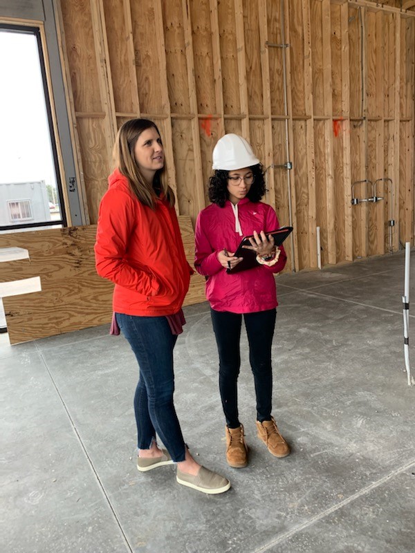 MidlandAtlantic's tweet photo. Morgan Highum, Development &amp; Construction Manager at Midland Atlantic Properties and Briza, Intern from Providence Cristo Rey (@cristoreyindy) out doing a site visit at our new Greenfield Market, featuring @panerabread @ChickfilA &amp; @ChipotleTweets (Greenfield, IN) https://t.co/Nd0pZd643q
