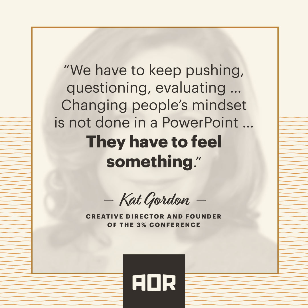 In 2012, only 3% of creative directors were women, despite women controlling up to 80% of consumer spending. Doesn’t make much sense, does it? Kat Gordon didn’t think so either—so she did something about it. Head to our Insta to learn more: instagram.com/p/Cbf8BgwFN3J/