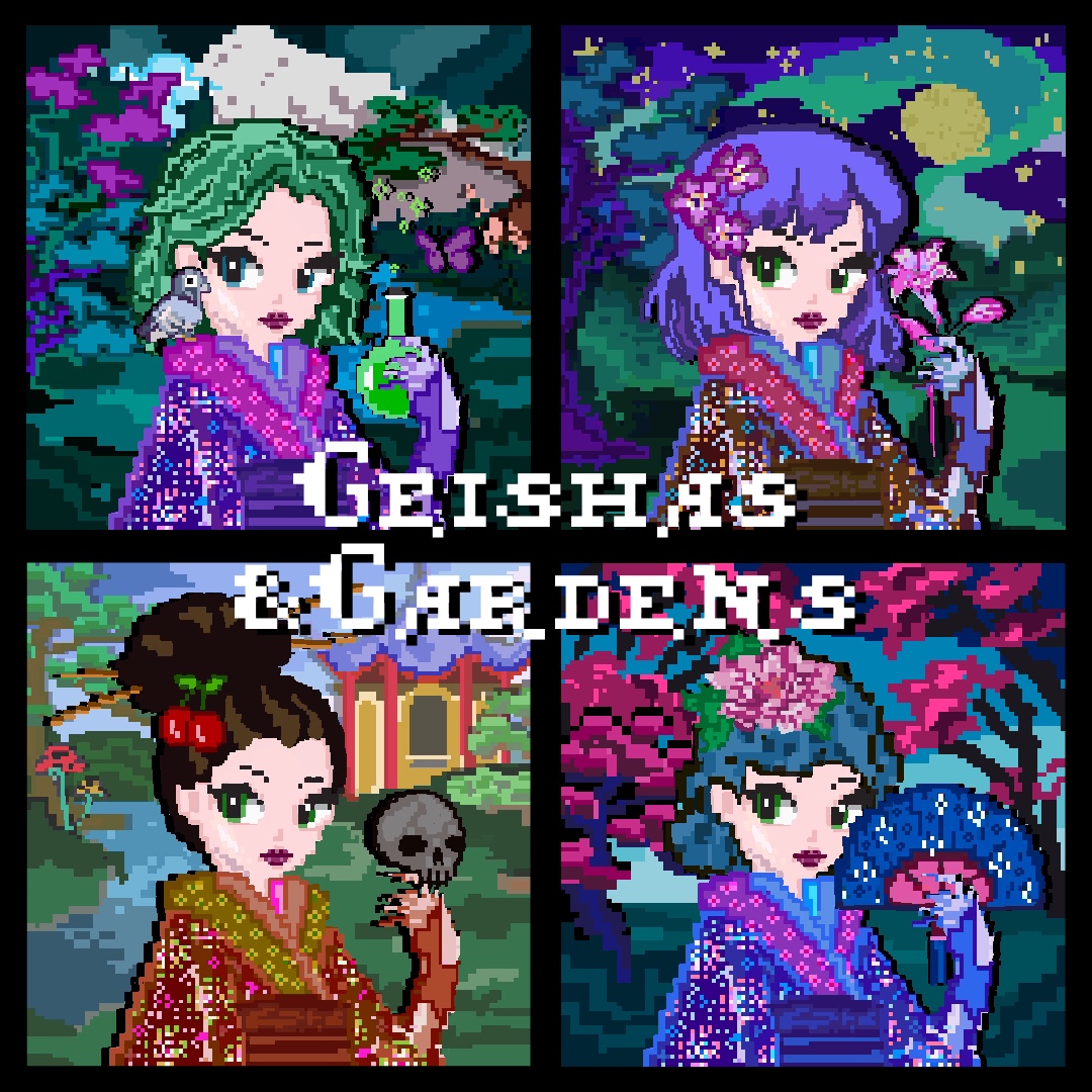 In the Enchanted Gardens of Geishas, there will be various magical items. Some of them will be visible, while some will be buried 'neath the ground in treasure boxes that are sealed with magic. 👀

What items do you expect to see in our Gardens?