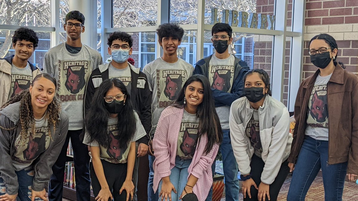 Coyotes_Library's tweet photo. Congratulations to the Heritage High School Book Club Team! They are the 2022 winners of the Battle of the Books District-Wide Competition! @HHSCoyotes @FISD_Libraries @KateyRoseGray https://t.co/7uUrByxOB2