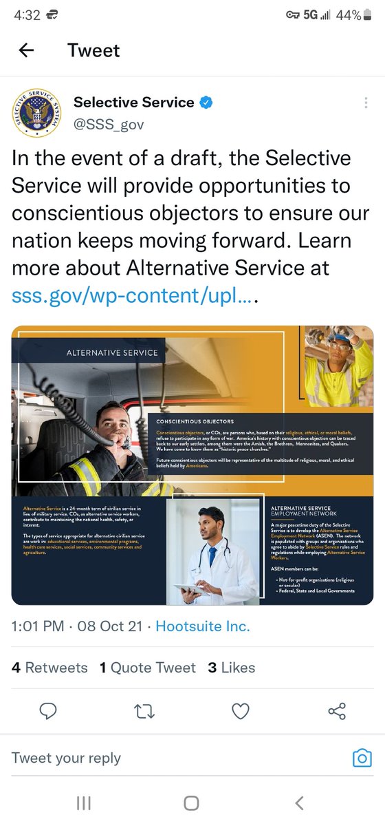 AutomaticManBR's tweet photo. The #selectiveservice tweets about a draft do seem poorly timed. In all fairness they have tweeted about it before (in 2021) using a similar photo to the ones they used today. https://t.co/nRbUgIHY9M