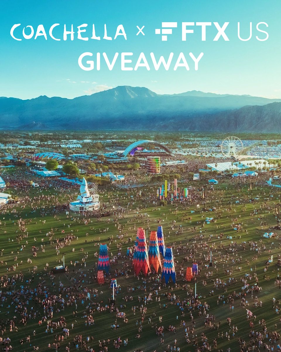 FTX_NFTs's tweet photo. This March, we're giving away 5 @Coachella VIP tickets! 

To enter our giveaway:
1. RT this tweet
2. Enter the promo code MARCHNFT on https://t.co/YZTXa8hDxl
3. Trade $100 in crypto or NFTs on https://t.co/QtyueAR9E0 https://t.co/gtlD8RKNEF