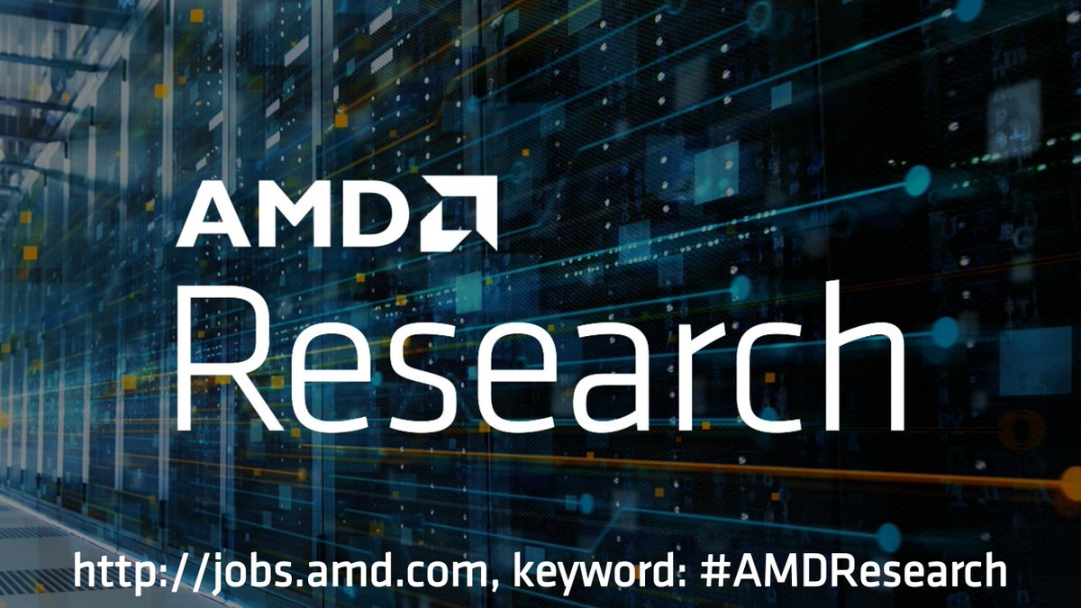 AMD Research is hiring! @AMD is firing on all cylinders, we've got a bunch of new friends from Xilinx, and all of this is driving more and more opportunities to do impactful cutting-edge #research.

Take a look at jobs.amd.com (keyword: #AMDResearch)! DMs are open!
