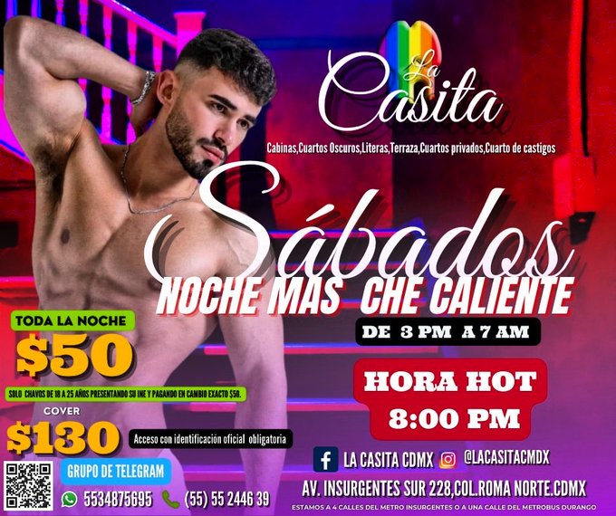 Muchos nos preguntan por #LaCasita CDMX… Es un lugar de encuentro solo para hombres : Gay, bisexuales