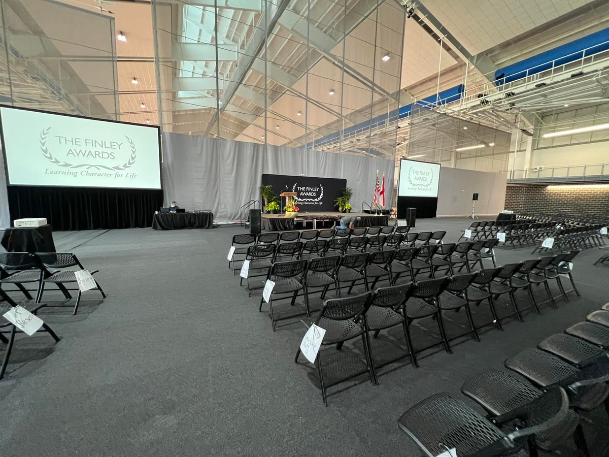 Finley Character Awards (@finleycommittee) on Twitter photo Preparations are underway right now at the Finley Center for the 2022 Finley Character Awards Ceremony! Two hundred students and a faculty member will be recognized for their outstanding character. Watch it live on the HCS district’s YouTube at 6 pm. Link: bit.ly/3wxeRZB Preparations are underway right now at the Finley Center for the 2022 Finley Character Awards Ceremony! Two hundred students and a faculty member will be recognized for their outstanding character. Watch it live on the HCS district’s YouTube at 6 pm. Link: bit.ly/3wxeRZB