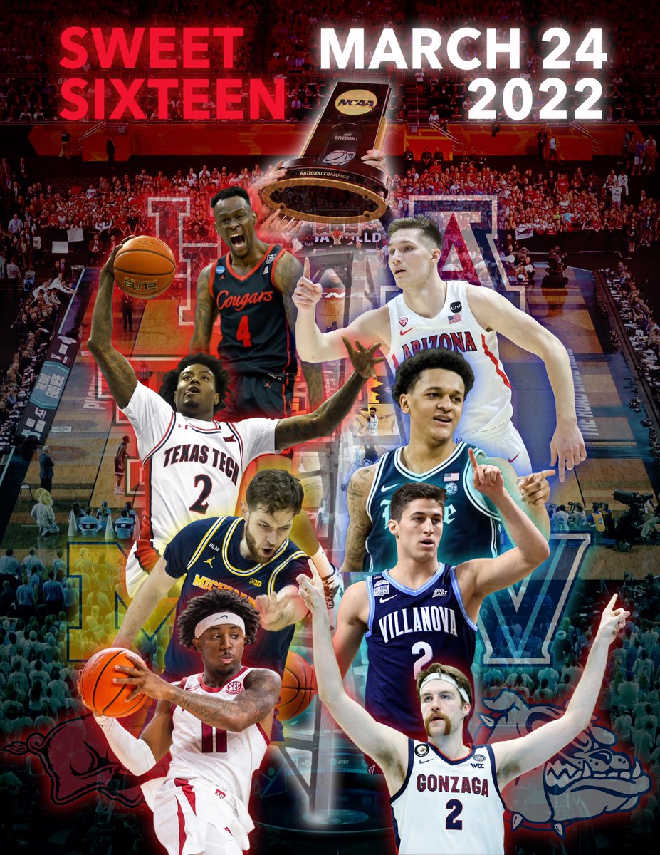 Who we got tonight? #UnitedWeZag
#BearDown 
#LetsMarchNova
 #WreckEm #ONERazorback
#ForTheCity
 #GoBlue
#HereComesDuke