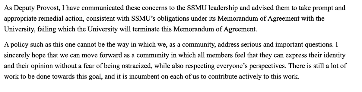 BREAKING: despite 71% of <a href="/mcgill/">mcgill</a> students voting in support of an SPHR BDS motion McGill is threatening the @theSSMU w/ terminating their Memorandum of Agreement for their Palestine solidarity. 

This is outrageous, undemocratic and a fundamental attack on student organising.