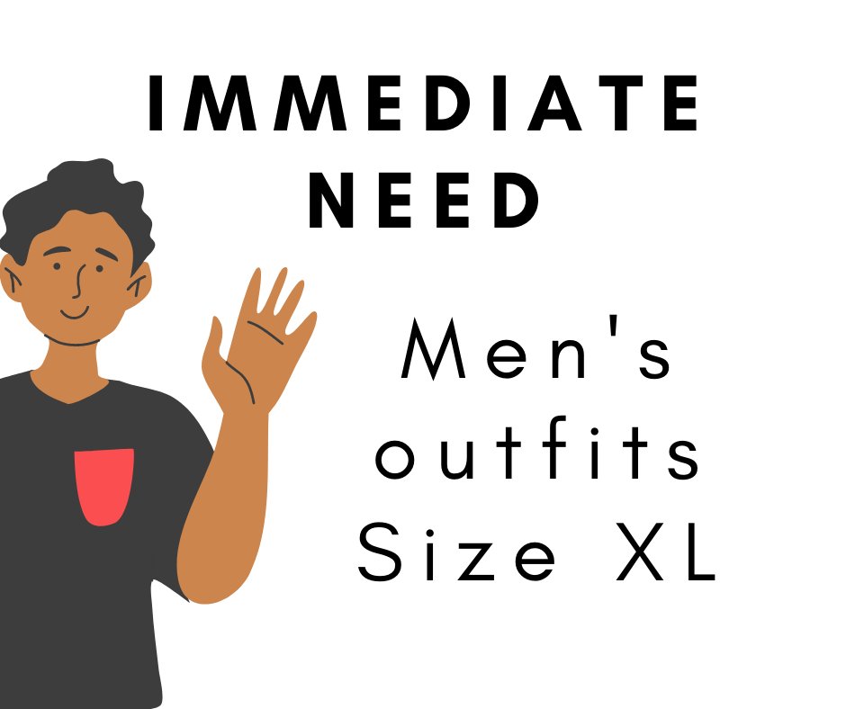 We have a immediate need for family in need. They have a son in size XL men's clothing. If you are able to donate this size men's clothing we are open for donation drop off Monday-Thursday from 9:00-4:30PM. Please call Christine at 317-787-3412 for any questions.