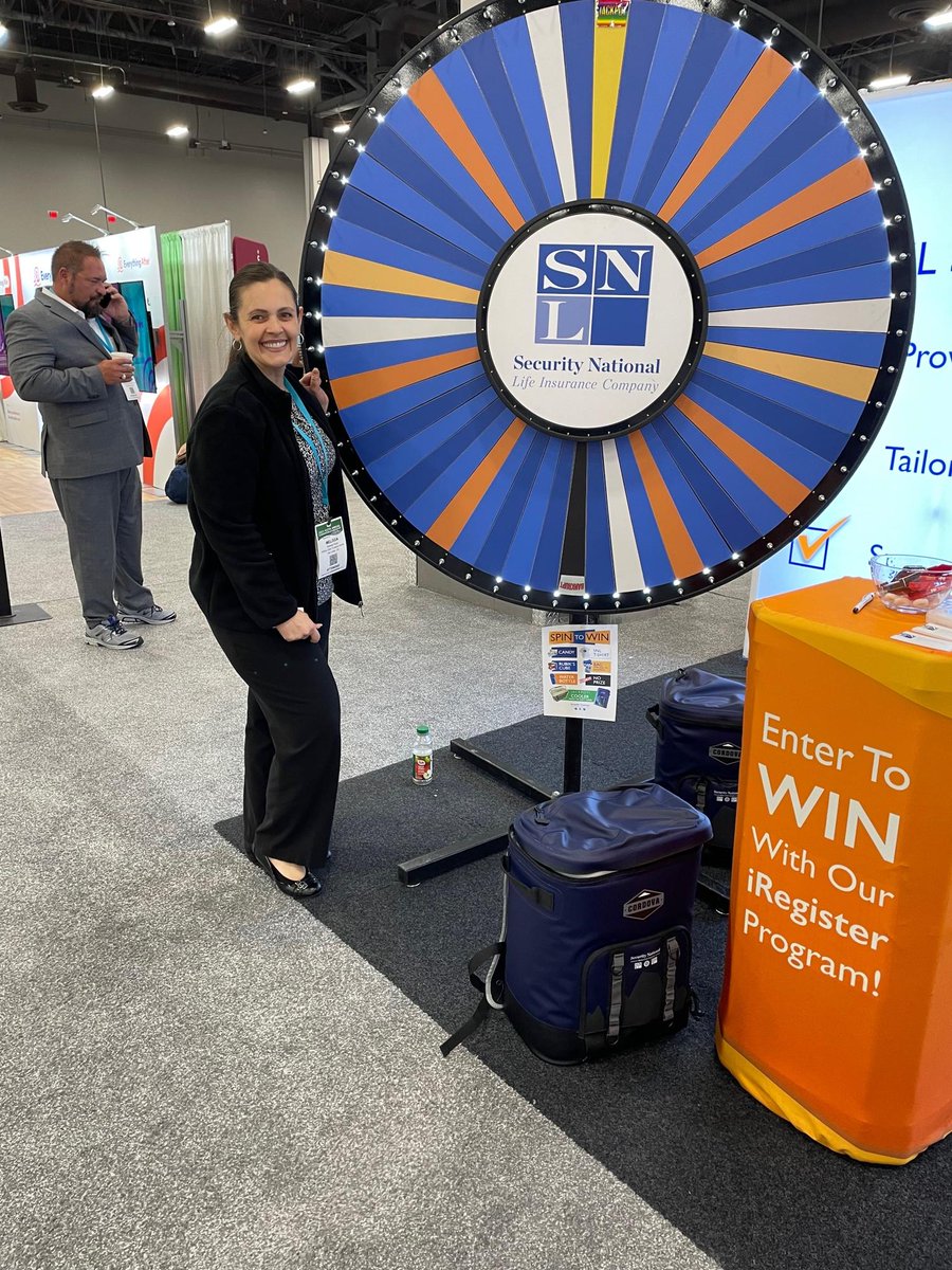 SNLaBetterWay's tweet photo. Thank you Rikard Steiber and @MyGoodTrust! We enjoyed hosting you at our booth today, and thank you to everyone that stopped by to say hello and visit with the SNL team.
And a big congratulations to our travel cooler winner on the big wheel!
#SNLabetterway #preneed #ICCFA2022 https://t.co/pxjigKvExR