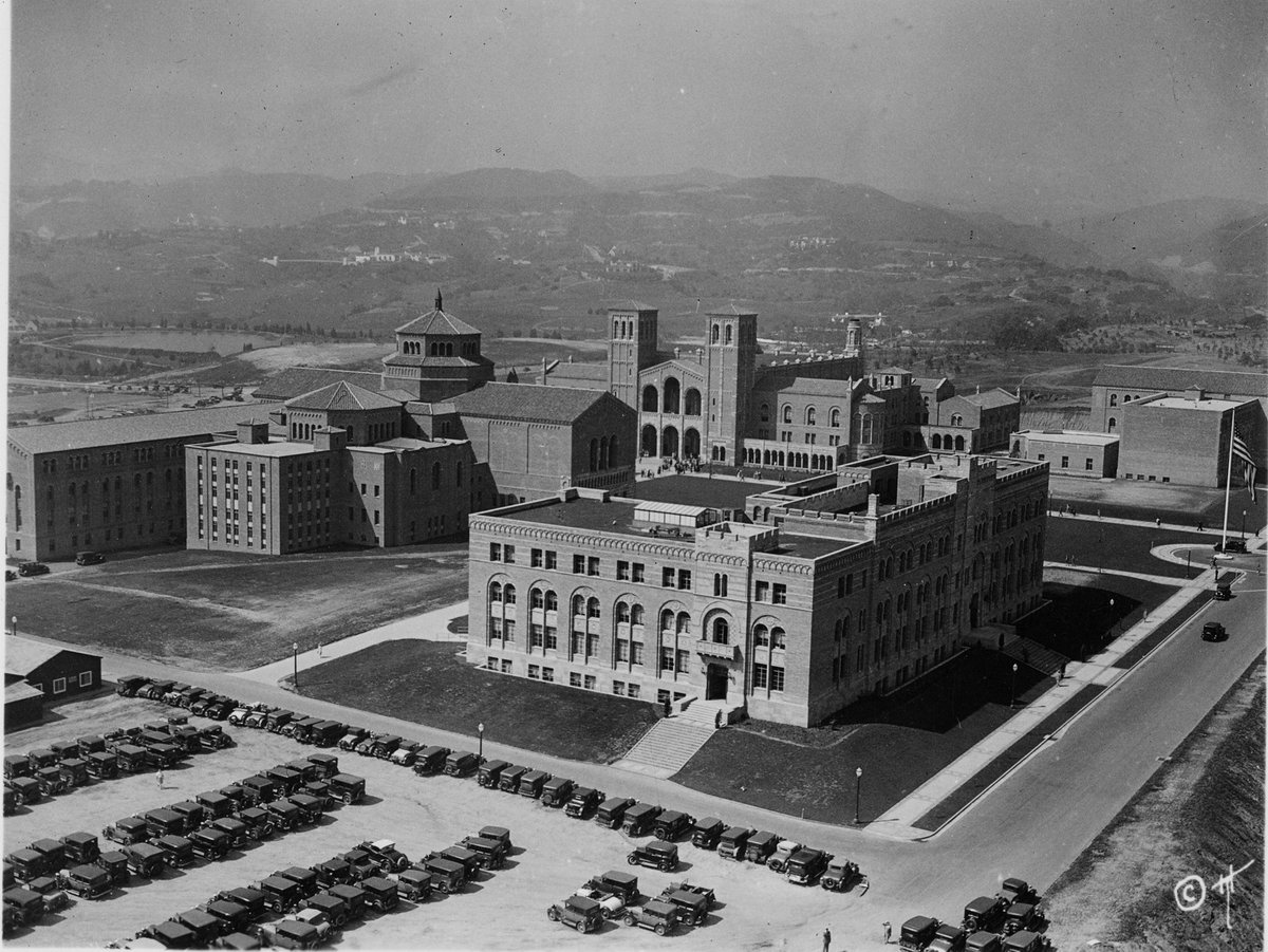 This week's #TBT honors the center of the #UCLA campus back in the 1930s, where one could park just feet away from any classroom. Which of the four original buildings is your favorite?