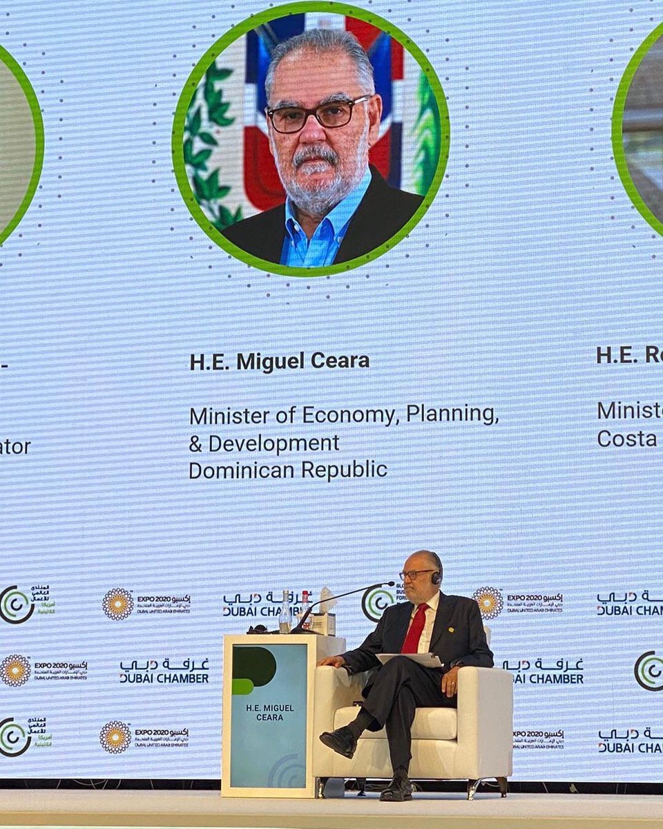 El ministro de Economía, Planificación y Desarrollo de #RD, #MiguelCearaHatton, estuvo participando del “Global Business Forum LATAM” en el marco de #Expo2020 #Dubái, durante el panel: "Reformando para el crecimiento a futuro”.