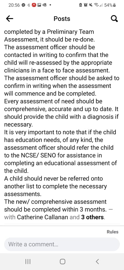 Following on from our recent post re HC case we are advising all families whose children have undergone AON using the PTA model immediately contact the HSE  using the below as a template