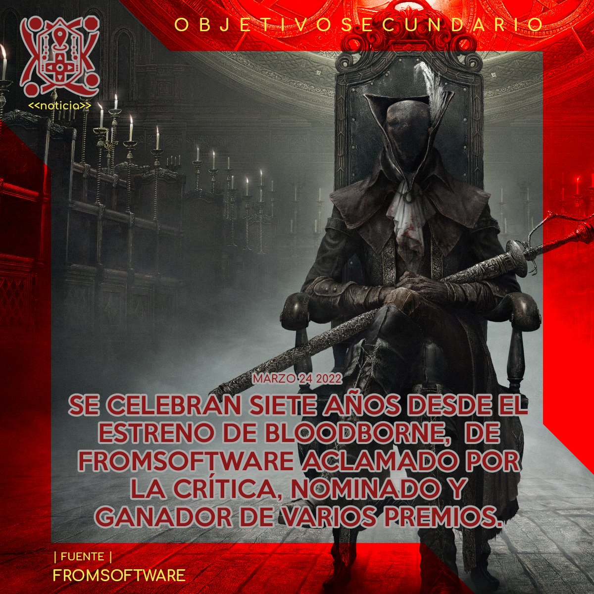 Obj_Secundario's tweet photo. Y ustedes en donde se encontraban cuando comenzó la cacería? Que nos pueden contar de este fantástico titulo de horror cósmico y la dificultad que solo un Soulsborne puede ofrecernos? #ObjetivoSecundario #SoyGarmer #Bloodborne https://t.co/hJe4CfTRZw