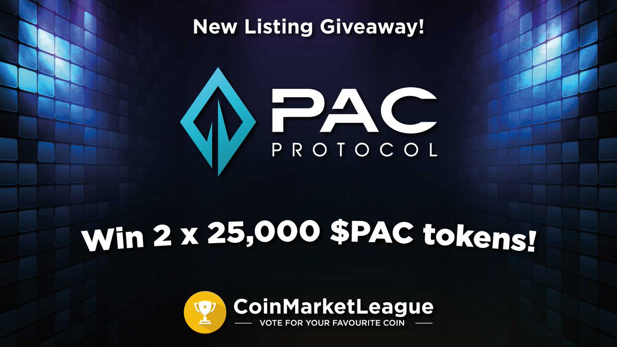 CML_Crypto's tweet photo. 🚨#GIVEAWAY🚨

To celebrate the listing of PAC Coin we give a great possibility to win 2 x 25,000 $PAC Tokens 🥳

⚡️RULES:
🐦Follow @PACcoinOfficial  + @CML_Crypto
📨Vote for PAC Protocol at https://t.co/IPSFpK0pyf
👨‍👩‍👧‍👦 Quote + #PAC Protocol + tag 3 friends

⏰ Ends in 5 days https://t.co/XPG81MOEXt