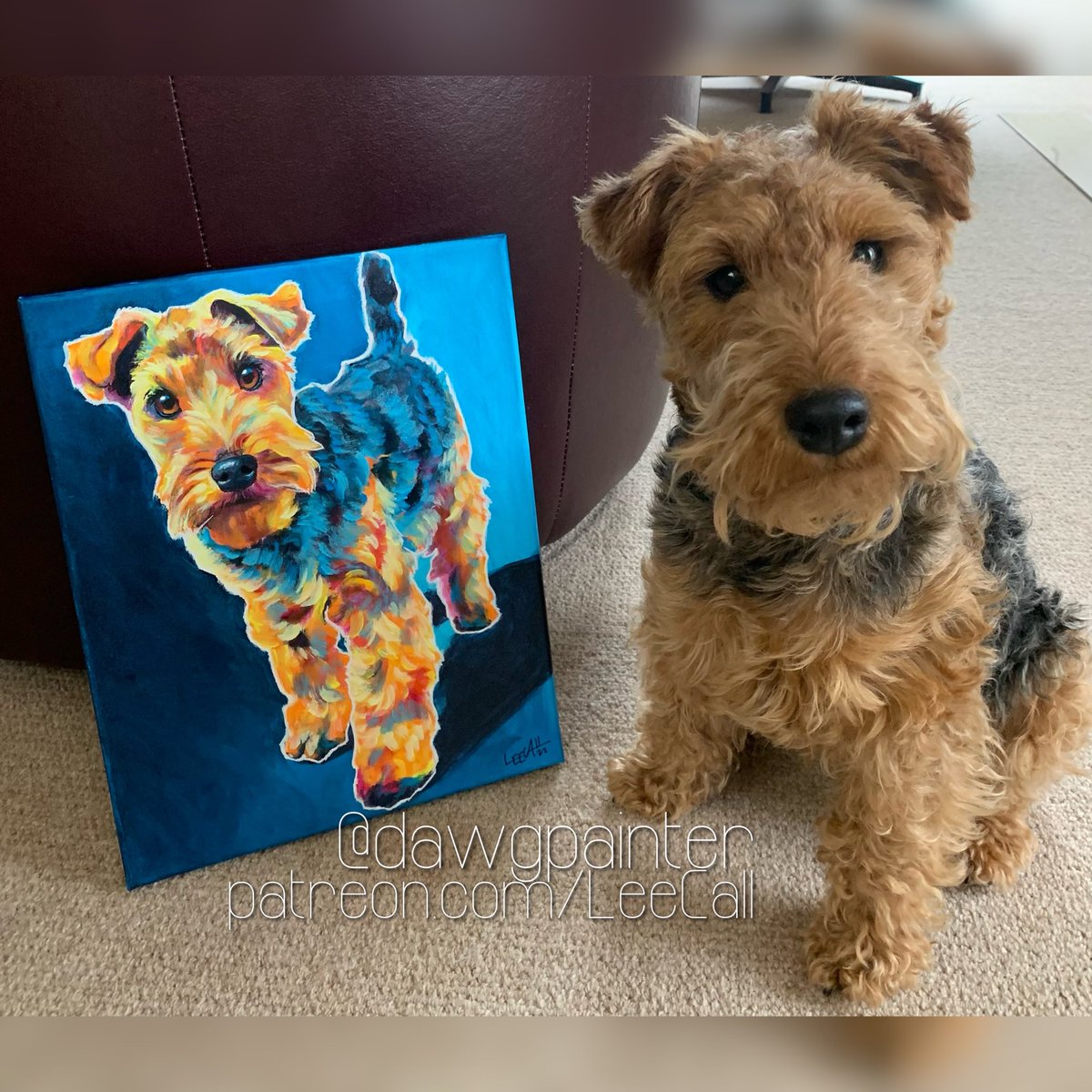 Sadie and her custom portrait 💙