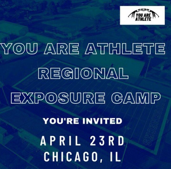 Excited to receive an invite from the you are athlete regional exposure camp! <a href="/youareathlete/">You Are Athlete</a>