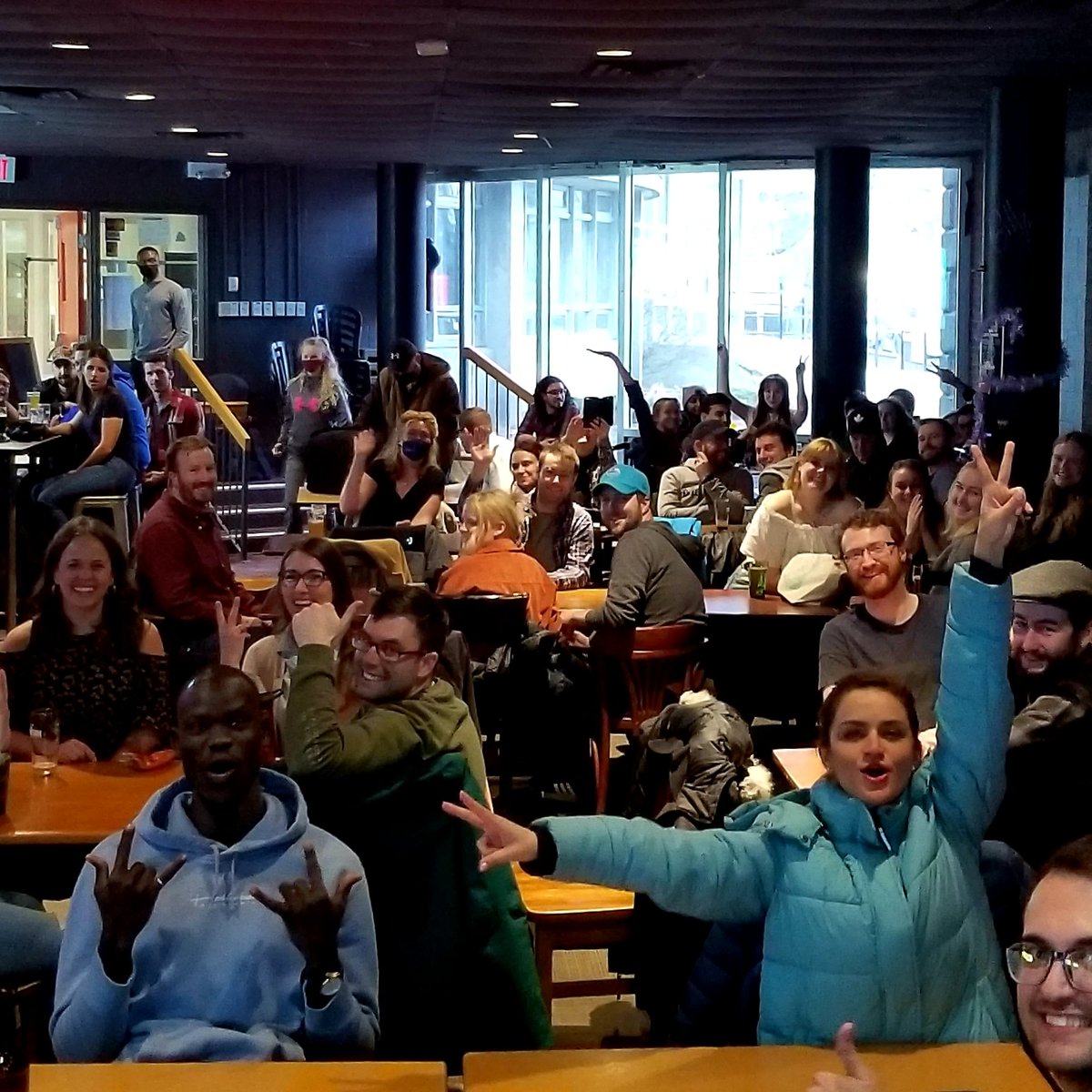 engrsnovascotia's tweet photo. National Engineering Month Trivia hosted by @EngineersNS @ the DALHOUSIE T-Room! Let's go Engineers and aspiring engineers. Bring it on! #Engineering_ThinkAboutIt https://t.co/r7kKUmwV8H