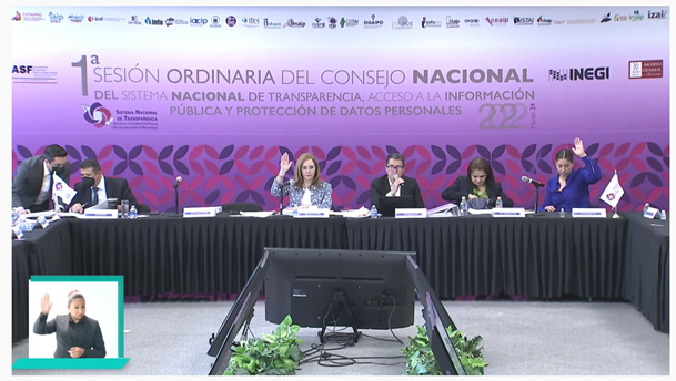 IDAIP_DURANGO's tweet photo. A propuesta de presidente del IDAIP y @CoordGaranteSNT, @LucyMariscalC1, aprueban en Sesión Ordinaria del Consejo Nacional del Sistema Nacional de Transparencia, el #CalendarioVirtual de sesiones y eventos del @CONAIP_SNT, para agendar reuniones, compartir en #RRSS y subir anexos https://t.co/HJLA6GsLgz