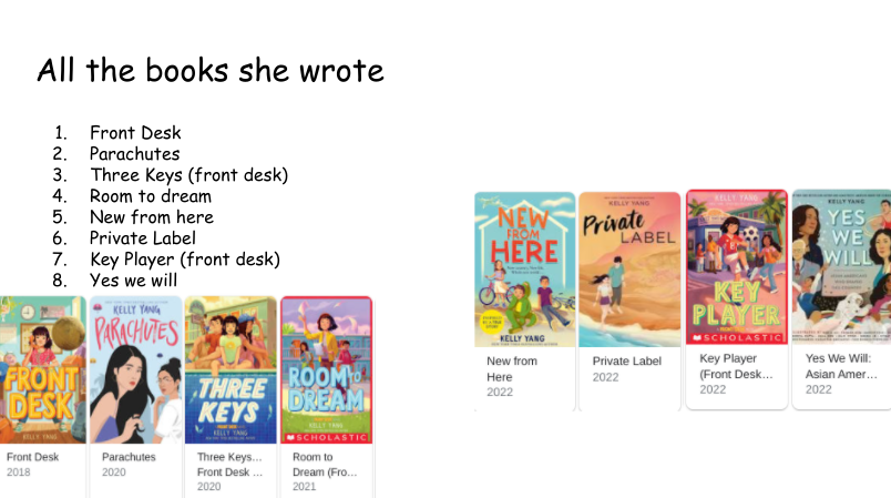 hub_hillary's tweet photo. This is my slide show about Kelly Yang. - Amelia C. https://t.co/drmeuWi5FH