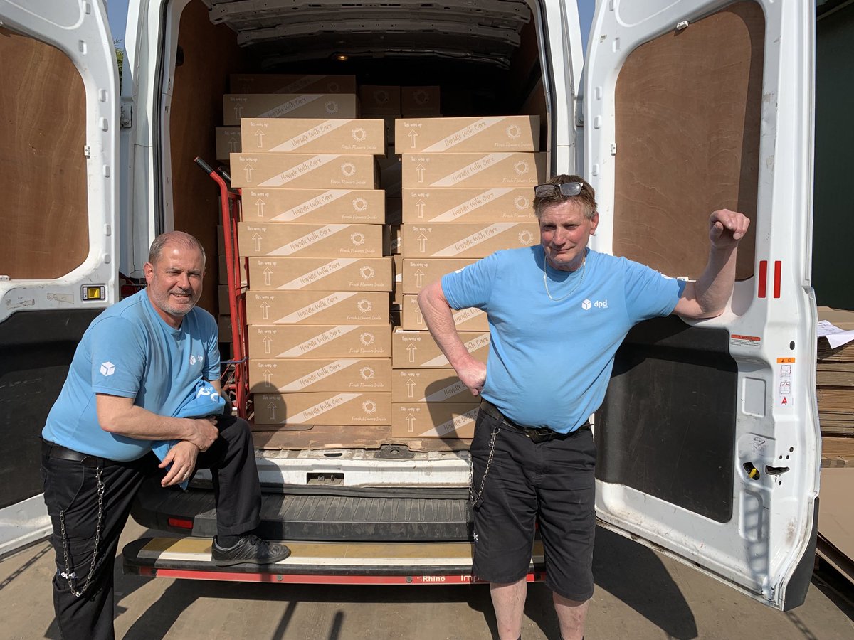 Trusting the professionals at DPD with load 1 today from Love Delivered # loveBritishflowers.