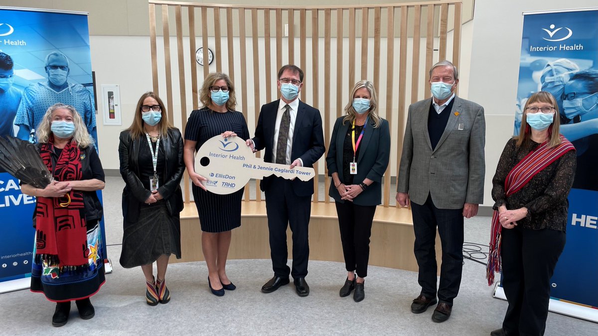 What an awesome day in #Kamloops! The countdown to a new era for Royal Inland Hospital (RIH) is on! Today we celebrated an important milestone in the Phil &amp; Jennie Gaglardi Tower at RIH as we get set to open the building this July. 
bit.ly/3DaM8eH