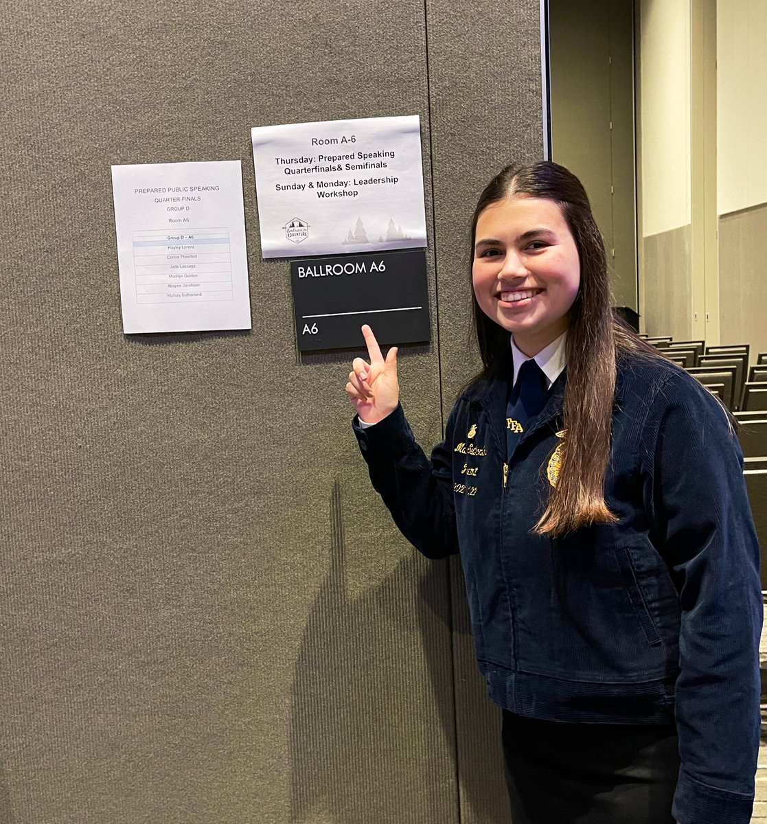 FrontierTitans's tweet photo. Good luck to this mighty TITAN, Mallory Sutherland, as she competes in the State Finals in Prepared Public Speaking!
🔵⚫️⬆️
#FRONTIERffa https://t.co/Fh0EBdfo9L