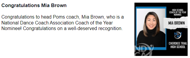 CTHSAthletics's tweet photo. Congrats Coach Brown! https://t.co/CiYu1AN1sh