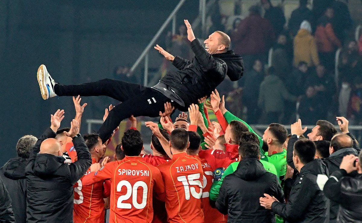 North Macedonia has a population of two million.

They competed in their first-ever major tournament at Euro 2020.

They're now just one game away from the World Cup after knocking out European champions Italy in their own backyard.

Stuff of dreams.