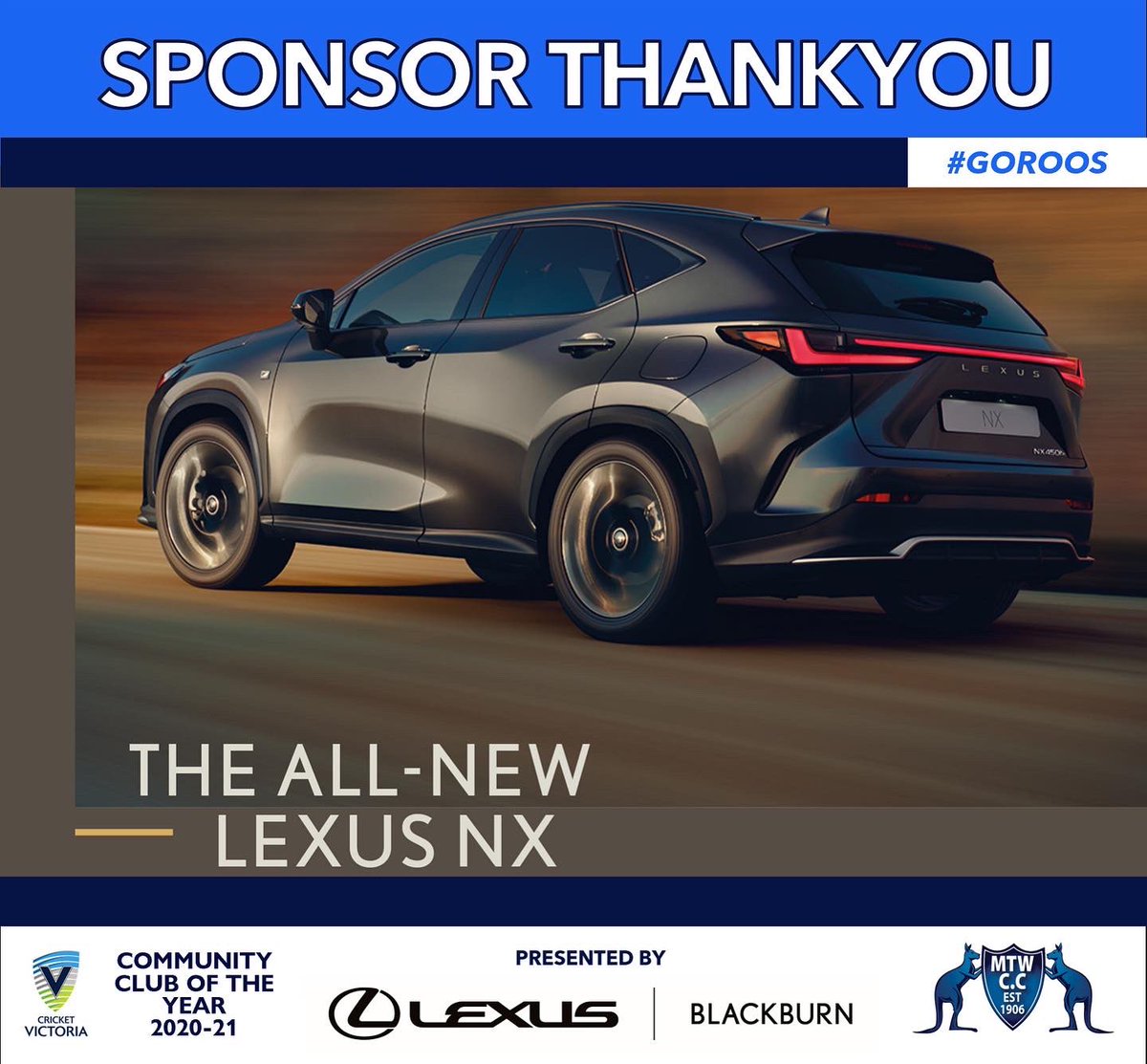 Check out our 2nd XI team for this weekends Grand Final - presented by <a href="/LexusBlackburn/">Lexus of Blackburn</a> 

They play <a href="/ehcceagles/">Endeavour Hills Cricket Club</a> at Sydney Pargeter Res. starting at 12.30 Sat.

You can also check out the all new Lexus NX at <a href="/LexusBlackburn/">Lexus of Blackburn</a> - 146 Whitehorse Rd, Blackburn 

#goroos