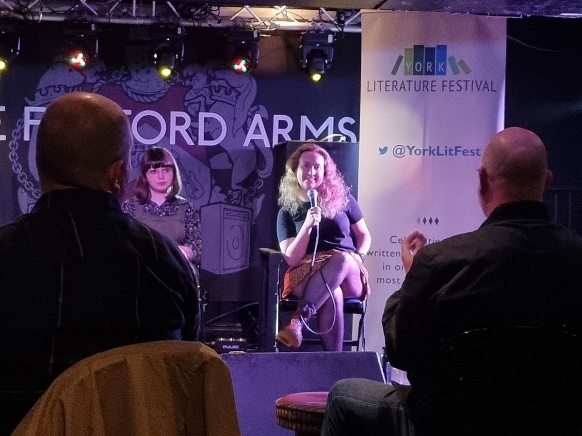 What a great night! @shoutlouderzine killing it, insightful and wise as ever @YorkLitFest 🥰