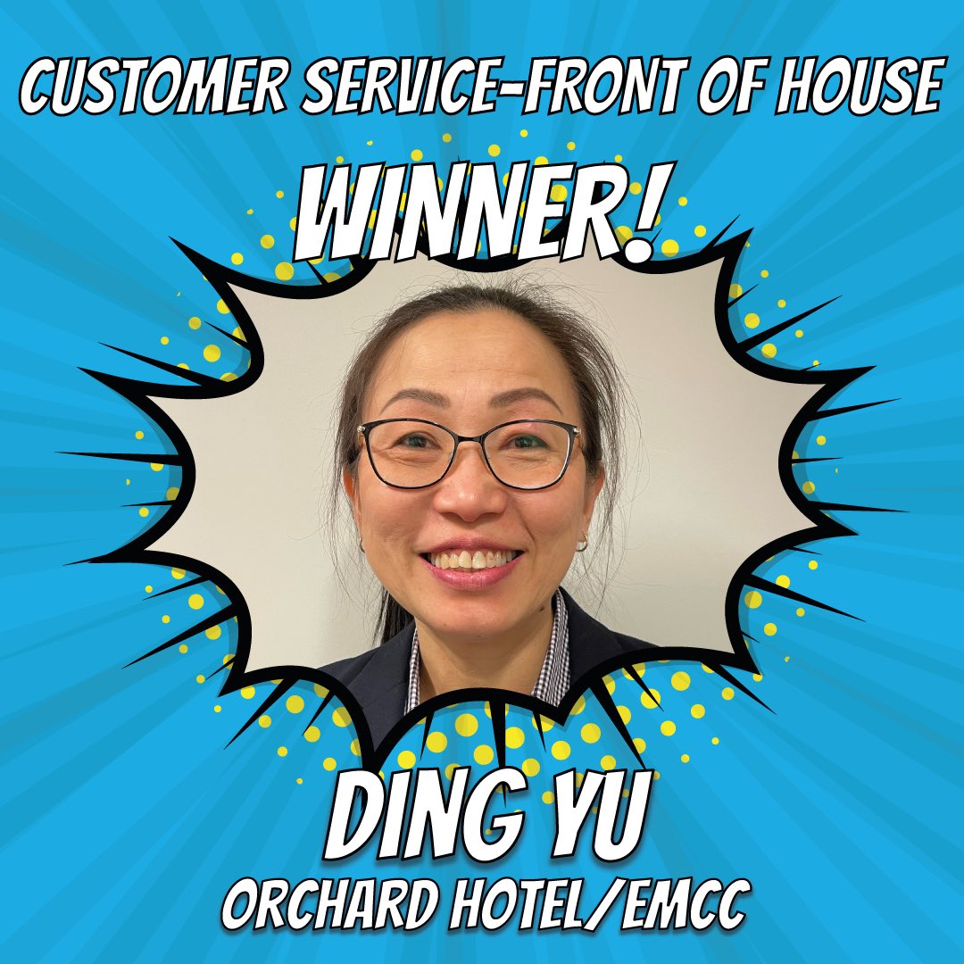 Congratulations to Ding Yu for winning Customer Service: Front of House 🏆  #NHAAwards22