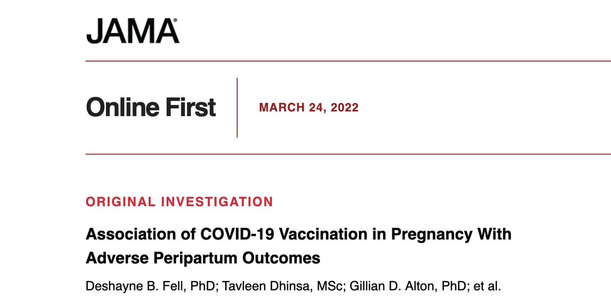My nomination for Badly Titled Article of the Year. The study found *no* increase in rates of any of the adverse events studied. Vaccinated moms and babies did *better* on some measures. Vaccine information communication matters.