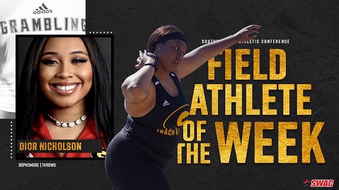Congratulations to Sharon Labich and Dior Nicholson for being named SWAC Track and Field Athletes of the Week!

#GramFam #ThisIsTheG #SWACTF🐅