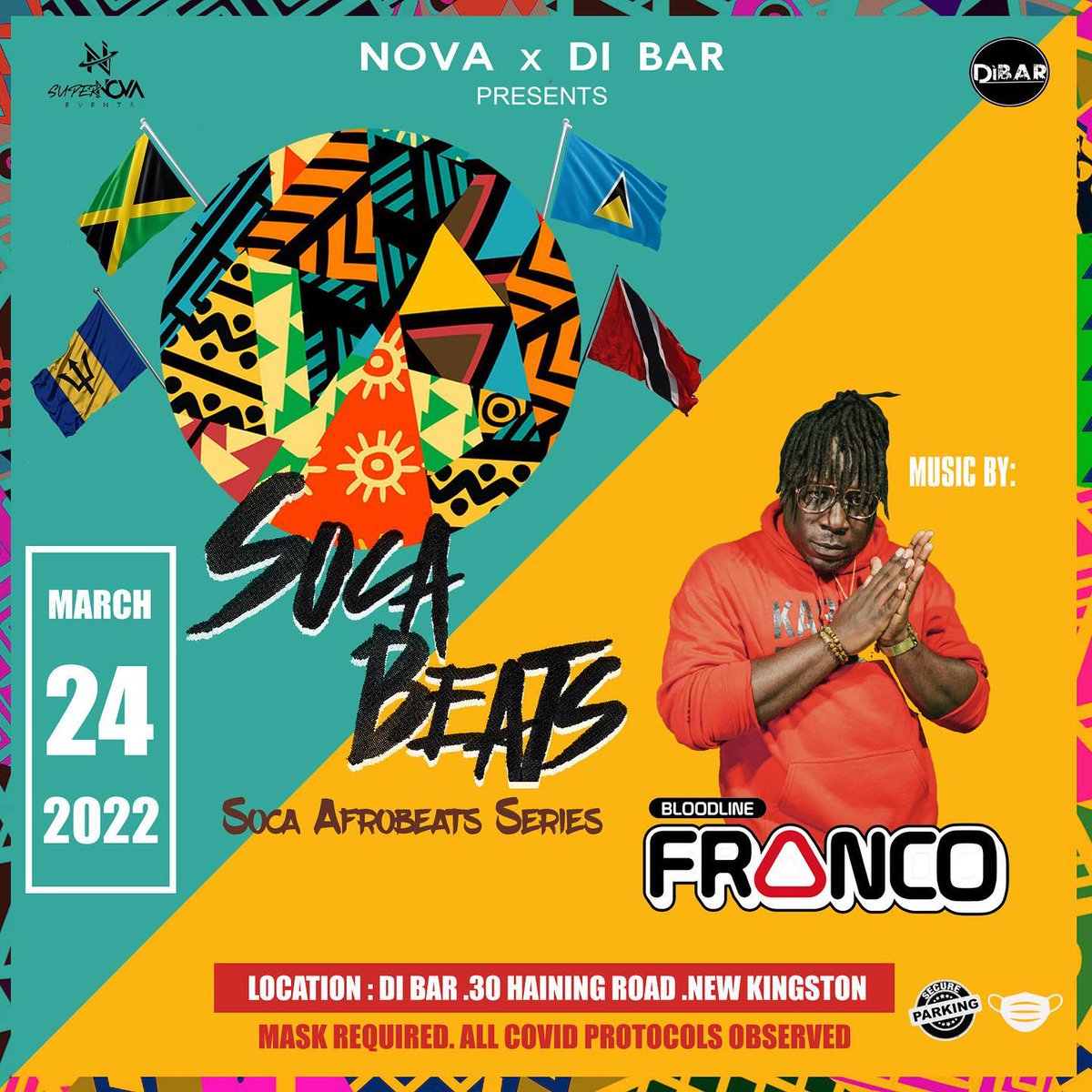 LucyAndVagabond's tweet photo. #PreWknd: Thursday is a busy one for soca fiends. 😁
📍@Savannaheventja with the young guns, @Kingtaj_thedj & @DJKEVY_JA 🎶
📍 #SocaBeats with @BloodlineFranco 🎶
𝙻𝚢𝚖𝚎 𝚁𝚎𝚜𝚙𝚘𝚗𝚜𝚒𝚋𝚕𝚢 💛
https://t.co/gcRl30lH5L https://t.co/1sZnzQu08d