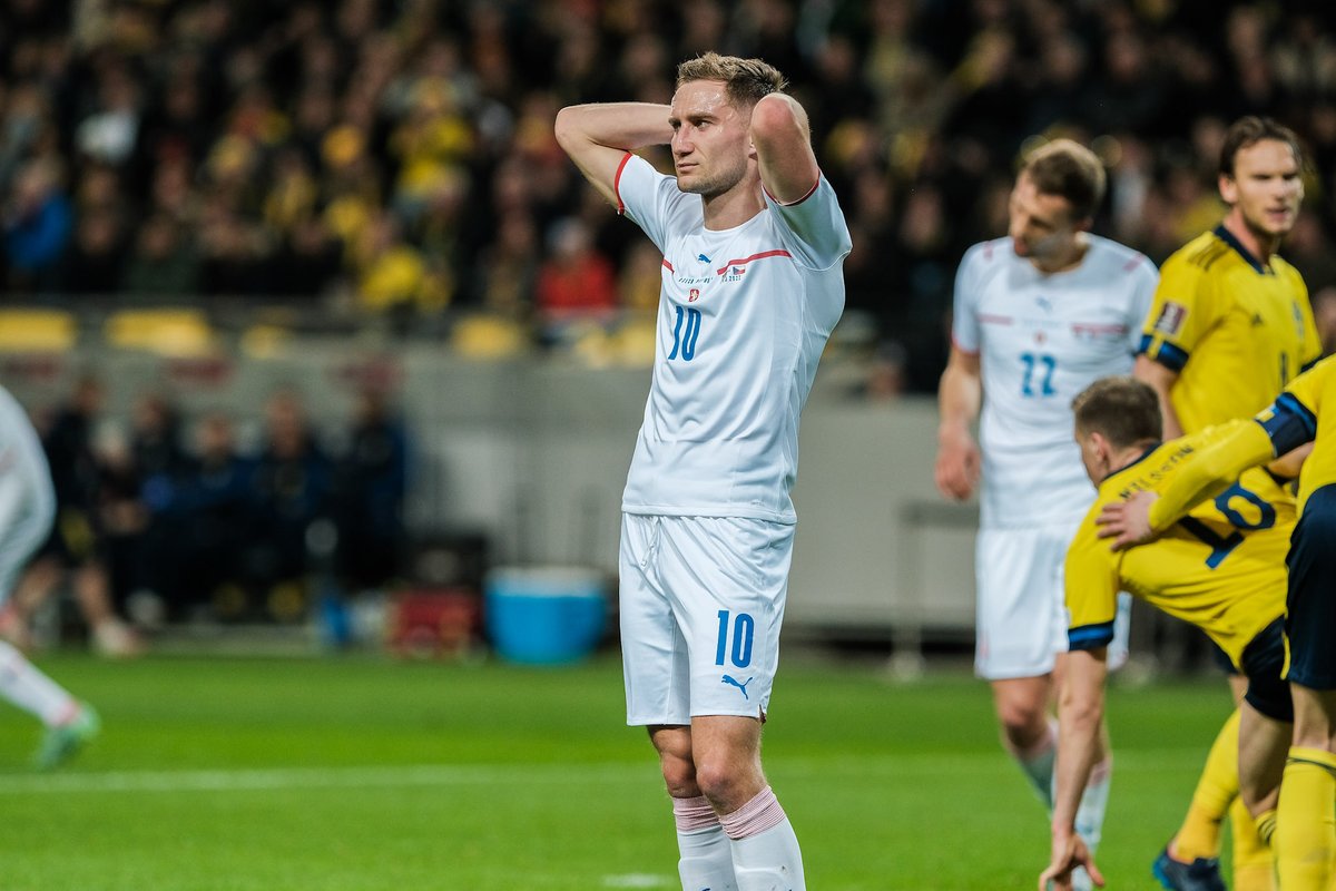 ceskarepre_eng's tweet photo. The dream about the World Cup 2022 is over. The Czech team lost to Sweden 0:1 after extra-time in the play-off semifinal. 

Good luck to all the teams in the play-off final. 

#WCQ https://t.co/zk3omwdipA