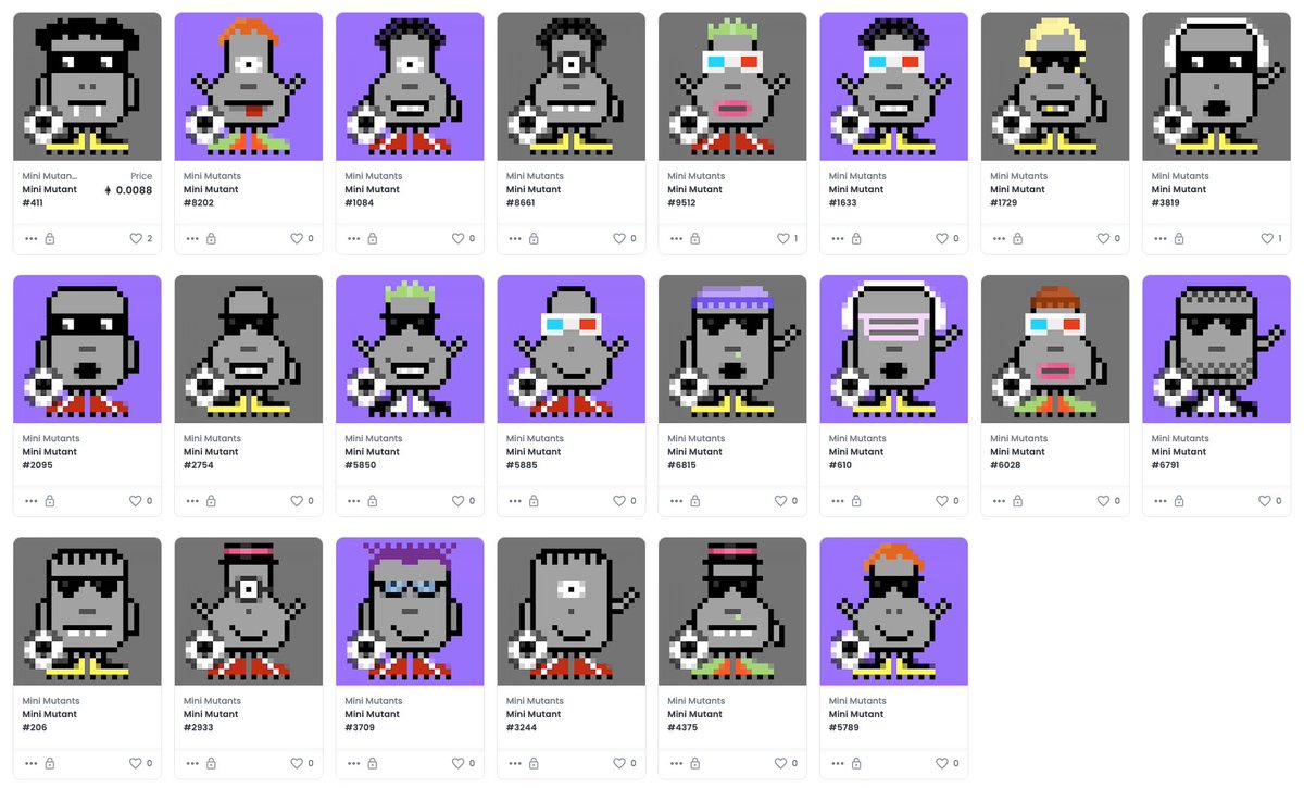The Grey Mini Mutants Footballers &gt;&gt; CLICK &gt;&gt; opensea.io/collection/min…

#opensea #OpenSeaNFT #nft #NFTCommunity #nfts #NFTdrop