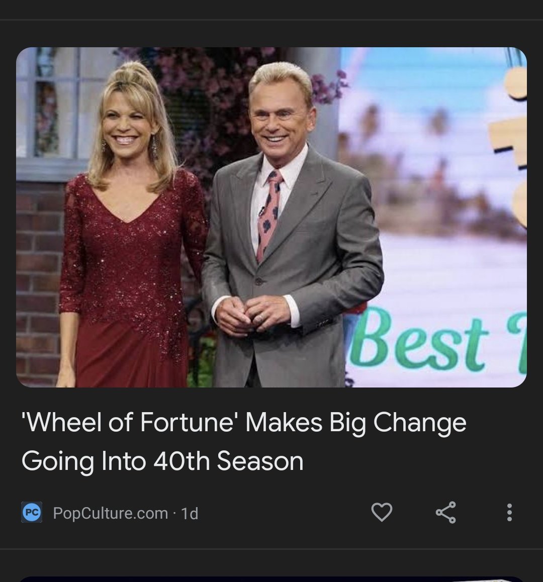 Didn't click, but I'm guessing Pat is being replaced by a self-service kiosk. And also the wheel is now filled with soup that splashes everywhere when spun. This is how we read news now anyway, so we can all accept this as fact.