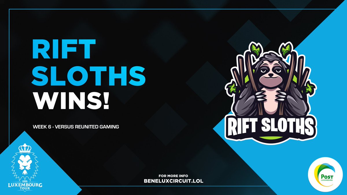 lolesportslux's tweet photo. .@RIFT_Sloths takes the victory against @Reunited_Gaming! Many thanks to all the teams that participated! https://t.co/Zbt6tMaXfn
