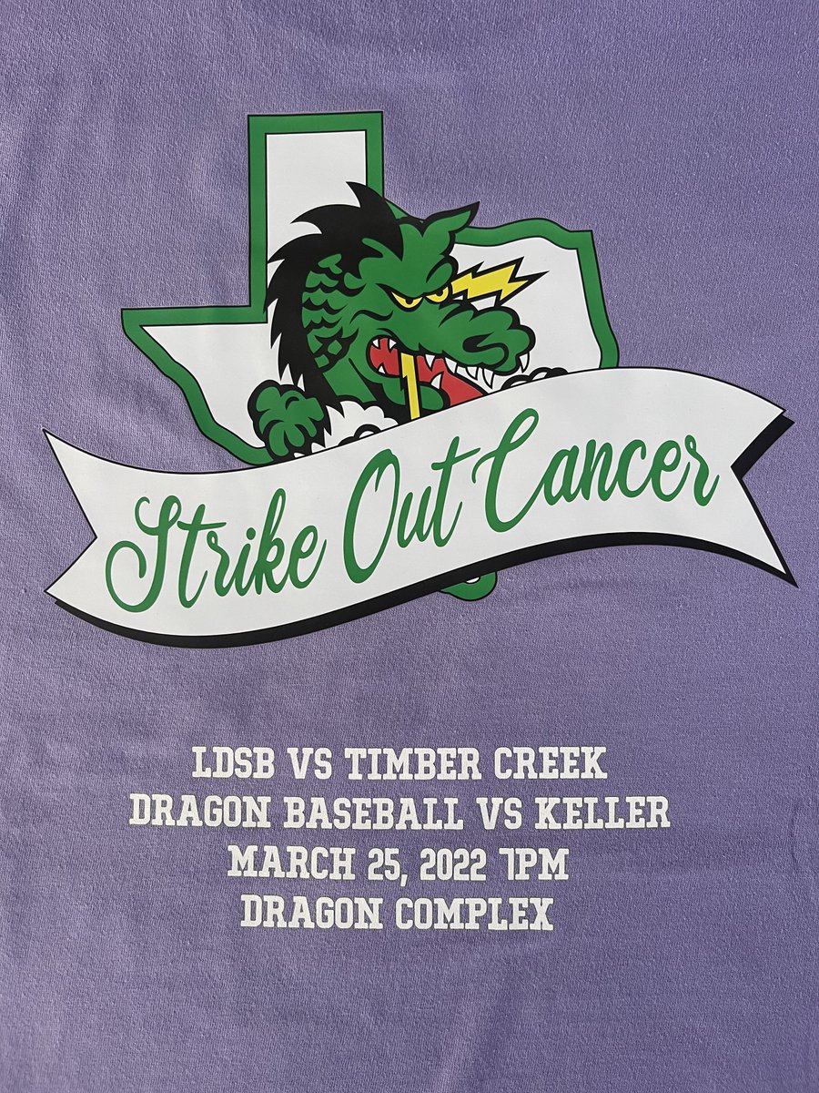 Make your plans for our 
Annual Strike Out Cancer game Friday
LDSB vs. Timber Creek
Dragon softball complex
7:00