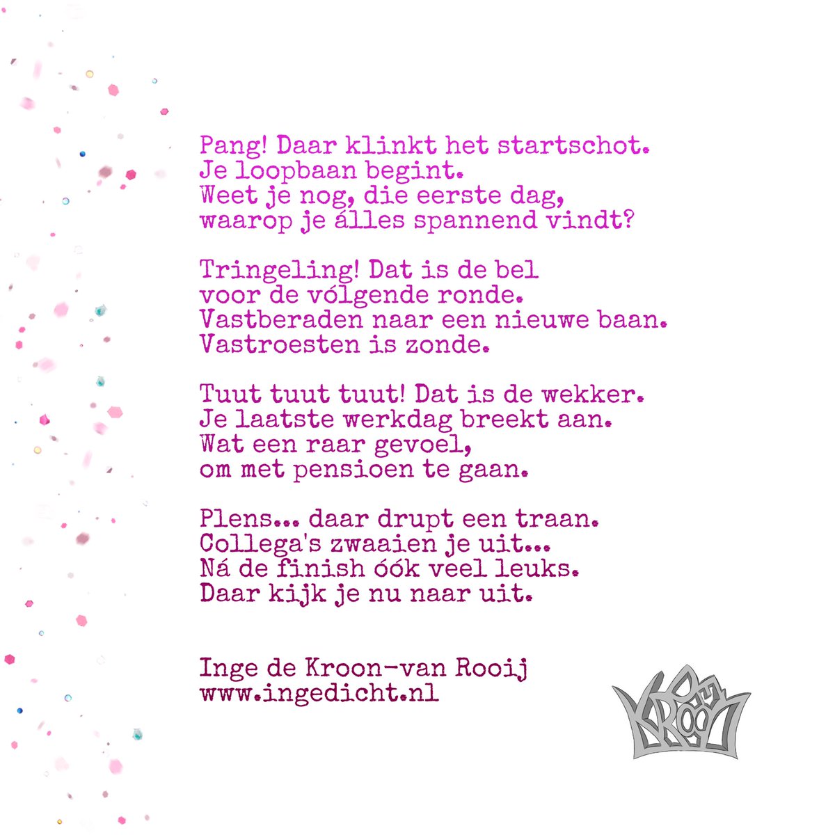 ingedekroon13's tweet photo. Bedankt voor alles, veel geluk, tot ziens lieve Jeanne #collega #pensioen #zorginoktober #ingedicht https://t.co/n9DbKtECBc