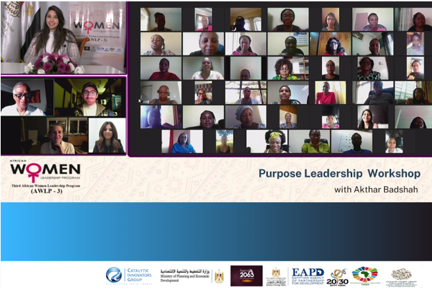 Akhtarbad's tweet photo. Delivered a #purposemindset workshop w @benjaminlee @gentremblaze to 150 women leaders from Africa #AfricanWomenLeadershipProgram, hosted by Egyptian Government National Institute of Governance and Sustainable Development. Honored to support compassionate and visionary leaders. https://t.co/eMsqVT0UTW