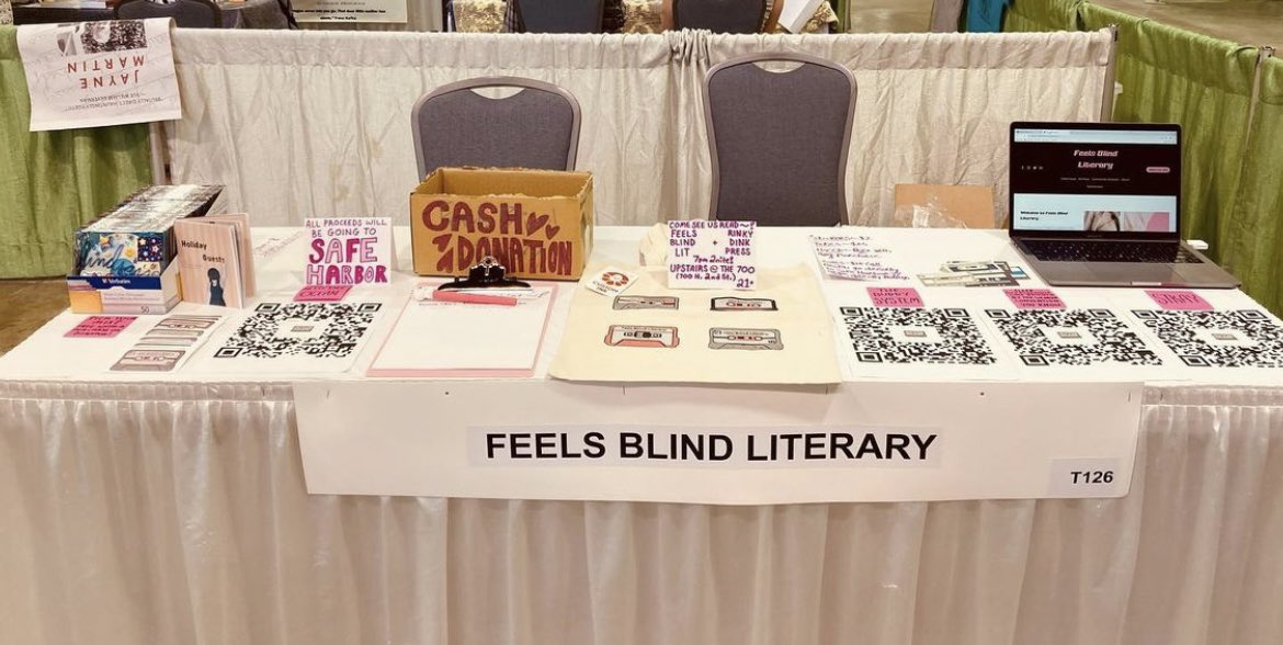 OriginalDelaney's tweet photo. Here are AWP with @feelsblindlit ! Come check us out at T126! https://t.co/YPKjZiv1Qy