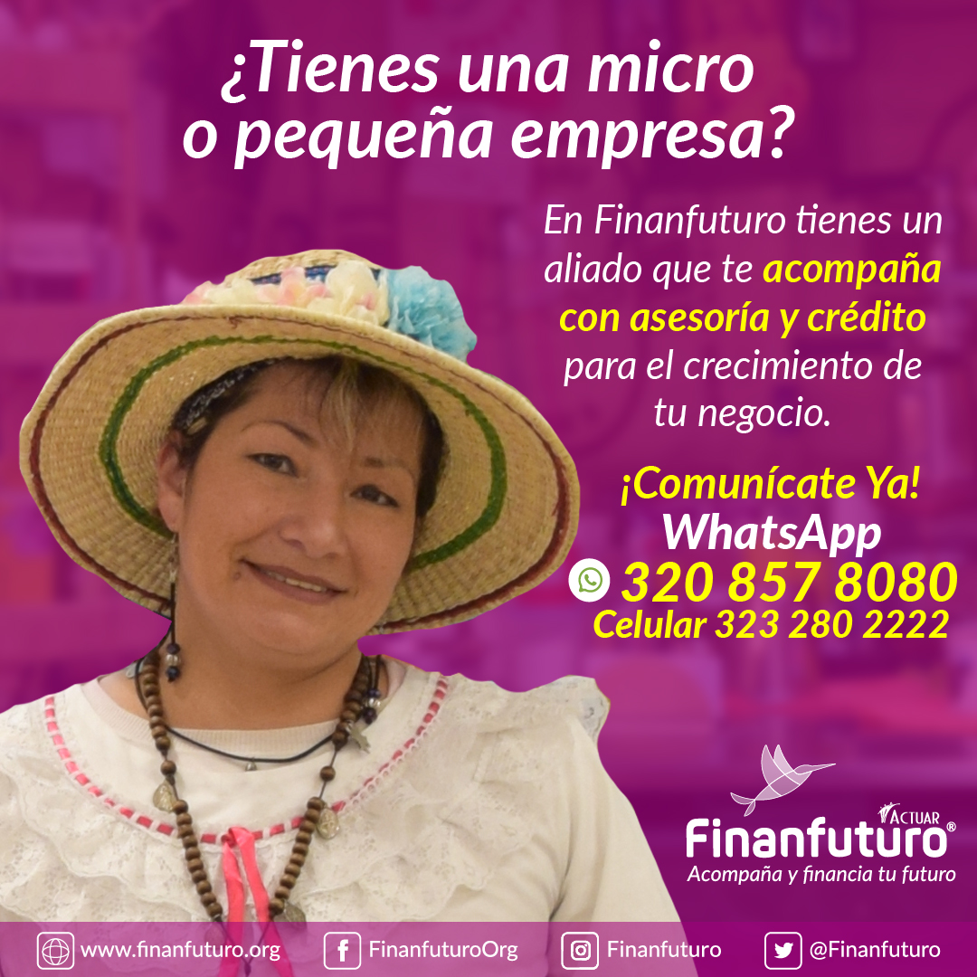 ¡HAZ CRECER TU EMPRESA!
#ConFinanfuturo eliges la mejor opción de acompañamiento e inversión para tu negocio, proyecto o empresa, nuestras líneas de créditos son ideales para potencializar tus actividades y procesos.
#Finanfuturo, más cerca del #empresario que eres