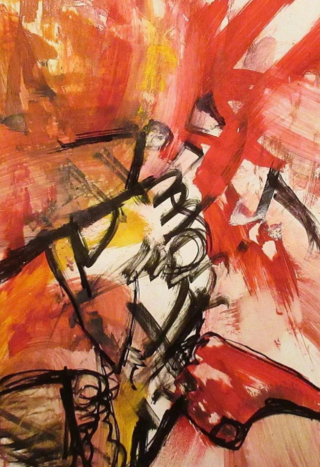 DirkBartnik's tweet photo. What do you see?

Mixed media on photo paper, March 2022. #art #kunst https://t.co/HTv6FJD52S