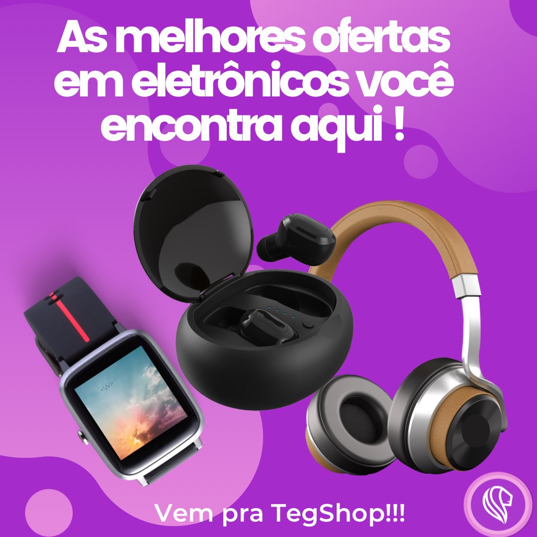Teg_Shop's tweet photo. Aqui na TegShop você encontra tudo que há de mais moderno e tecnológico em eletrônicos !!! Em breve lançamento do site oficial! Vem pra TegShop💜. https://t.co/g9Zk26O79K